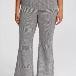 Torrid Black and White Checkered Flare Pants